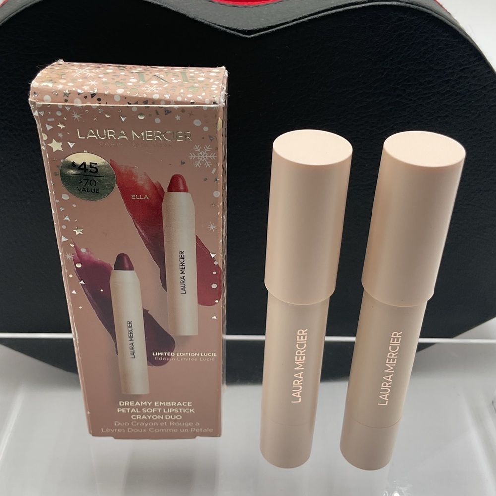 Laura Mercier Dreamy Embrace Lipstick Crayon Duo in Ella & Lucie - BNIB, LE - Picture 8 of 16